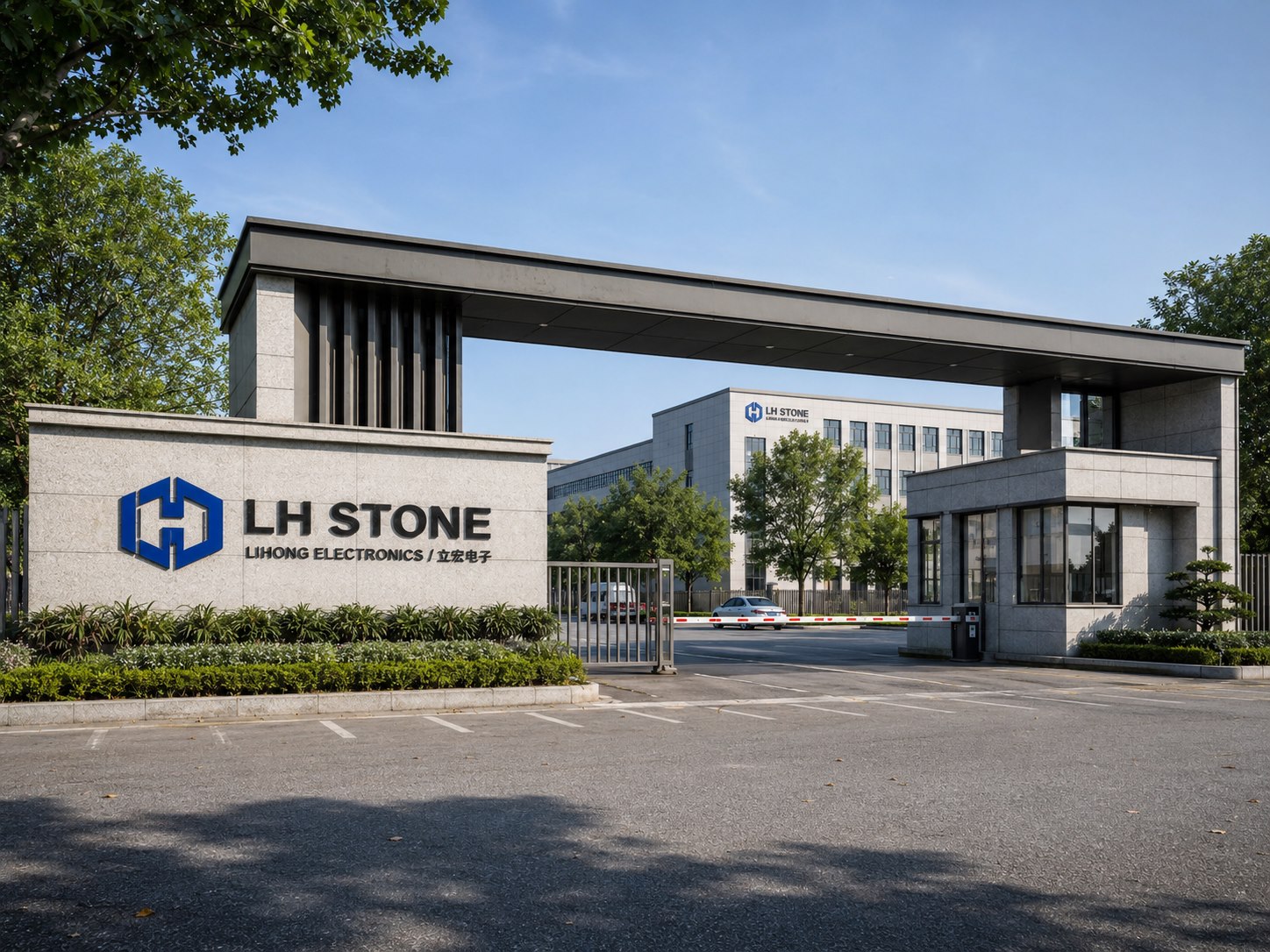 LH Stone corporate and manufacturing campus entrance in Dongguan