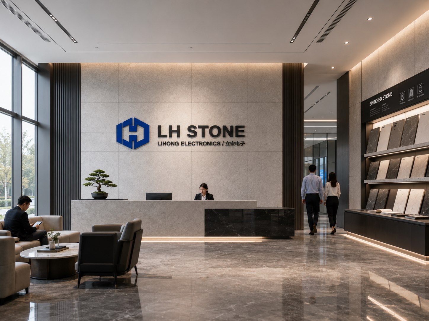 LH Stone corporate reception area